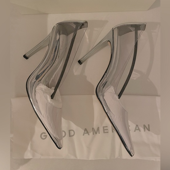 NIB Good American Clear Cinderella Heels Pumps 7.5 Box,Dust Bags Included - Picture 5 of 15